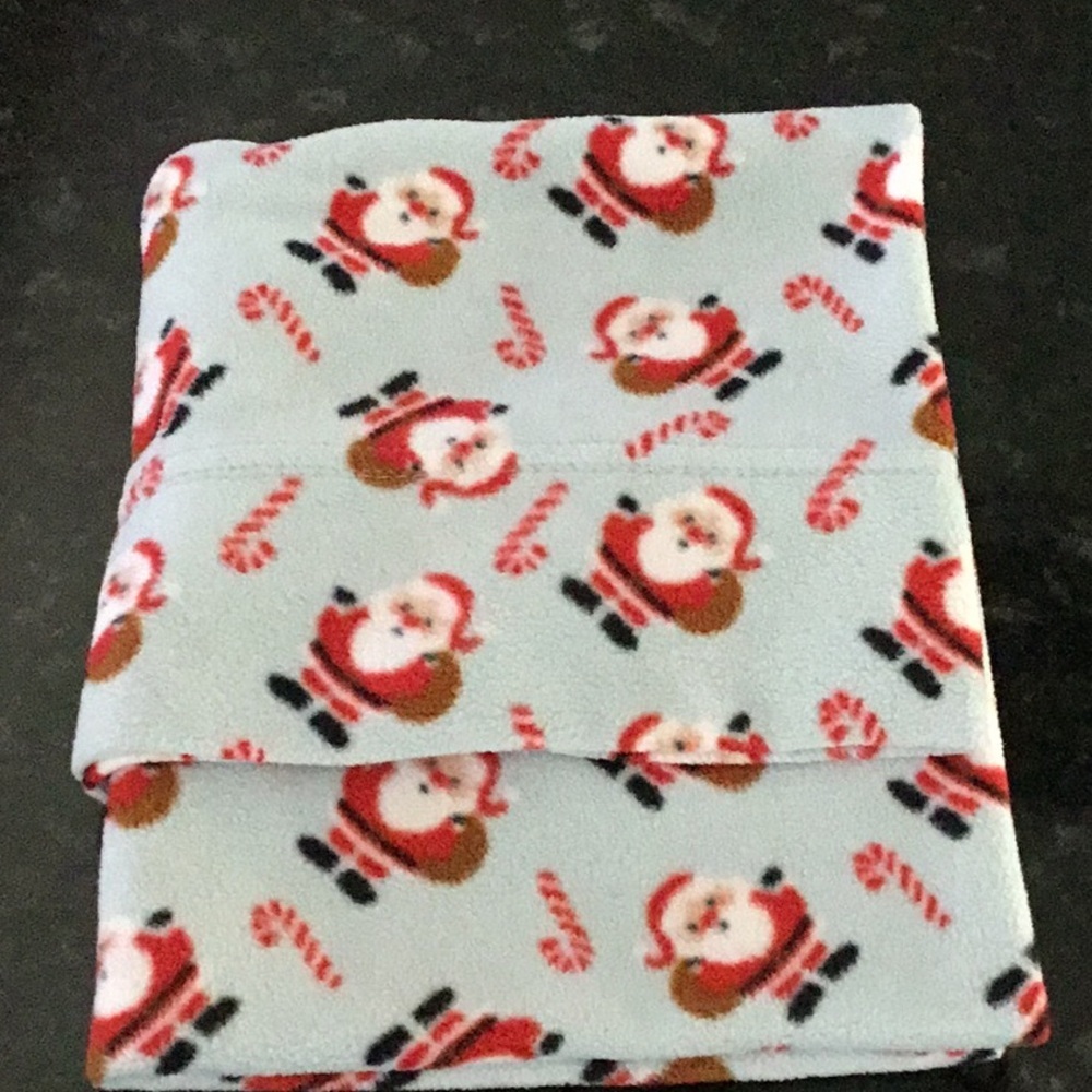 Berkshire Polar Fleece Santa Claus Holiday King Size Sheet Set
